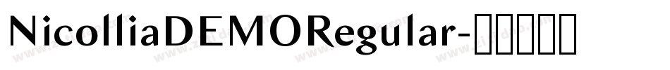 NicolliaDEMORegular字体转换