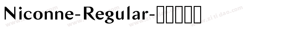 Niconne-Regular字体转换