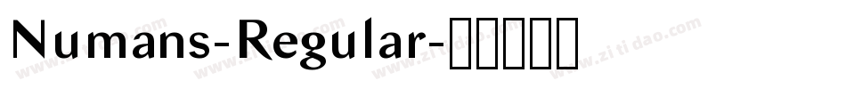 Numans-Regular字体转换