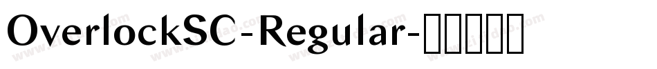 OverlockSC-Regular字体转换