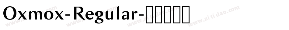 Oxmox-Regular字体转换