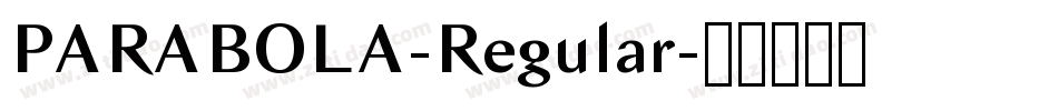 PARABOLA-Regular字体转换