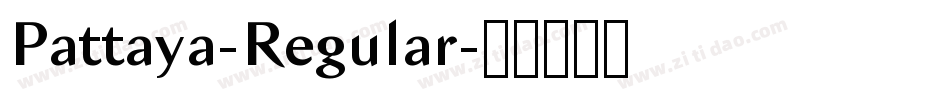 Pattaya-Regular字体转换