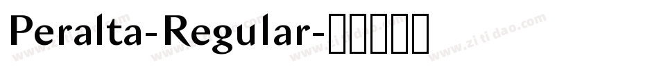Peralta-Regular字体转换