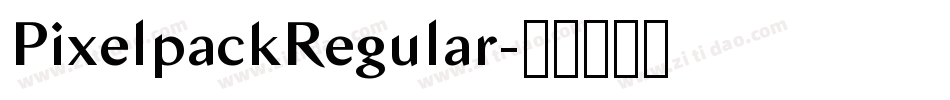 PixelpackRegular字体转换