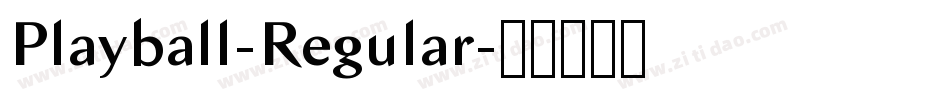 Playball-Regular字体转换