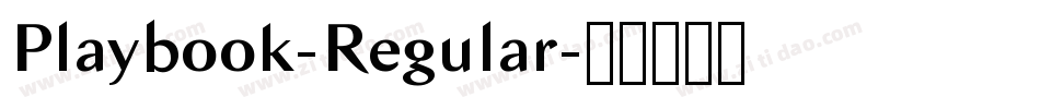 Playbook-Regular字体转换