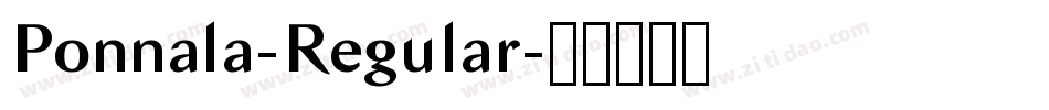 Ponnala-Regular字体转换