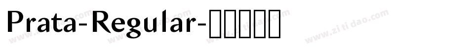 Prata-Regular字体转换