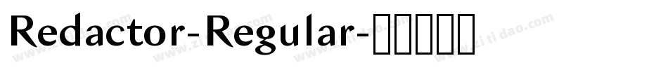 Redactor-Regular字体转换