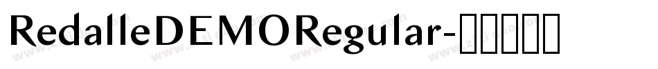 RedalleDEMORegular字体转换
