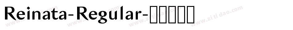 Reinata-Regular字体转换