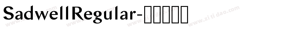 SadwellRegular字体转换