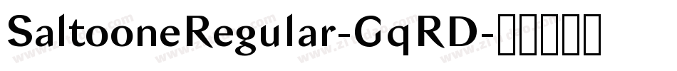 SaltooneRegular-GqRD字体转换