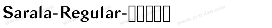 Sarala-Regular字体转换
