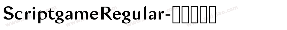 ScriptgameRegular字体转换