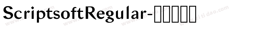 ScriptsoftRegular字体转换