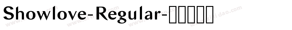 Showlove-Regular字体转换