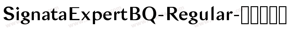 SignataExpertBQ-Regular字体转换