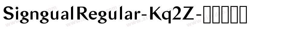 SigngualRegular-Kq2Z字体转换