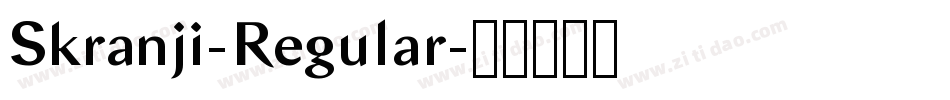 Skranji-Regular字体转换