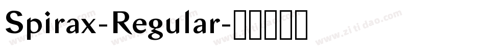 Spirax-Regular字体转换