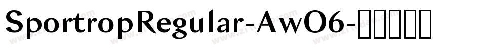 SportropRegular-AwO6字体转换
