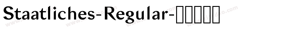 Staatliches-Regular字体转换