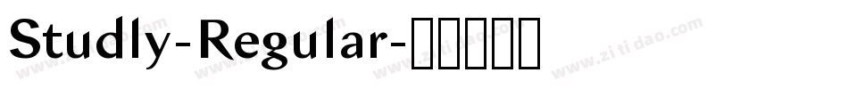 Studly-Regular字体转换