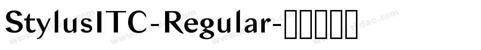 StylusITC-Regular字体转换