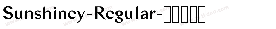 Sunshiney-Regular字体转换