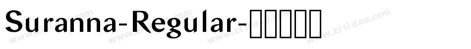 Suranna-Regular字体转换