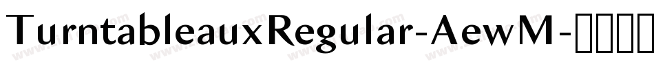 TurntableauxRegular-AewM字体转换 TurntableauxRegular-AewM字体转换