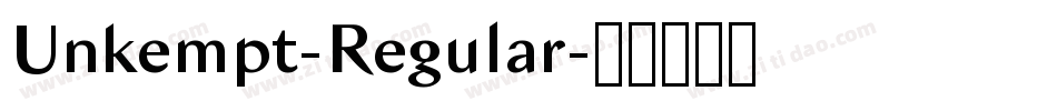Unkempt-Regular字体转换