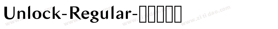 Unlock-Regular字体转换