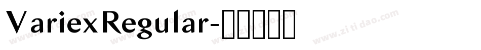 VariexRegular字体转换