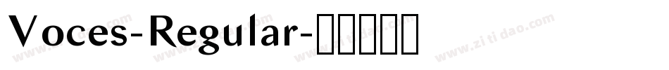 Voces-Regular字体转换