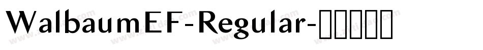WalbaumEF-Regular字体转换