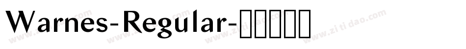 Warnes-Regular字体转换