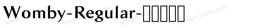 Womby-Regular字体转换