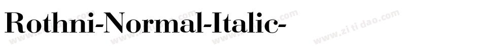 Rothni-Normal-Italic字体转换