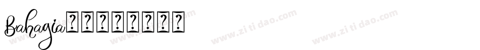 Bahagia-2字体转换