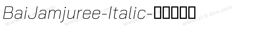 BaiJamjuree-Italic字体转换
