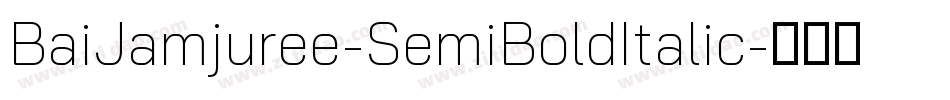 BaiJamjuree-SemiBoldItalic字体转换