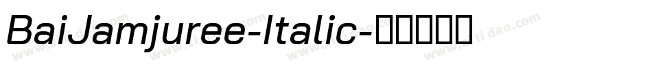 BaiJamjuree-Italic字体转换