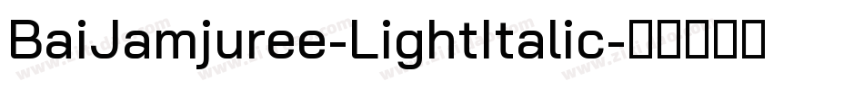 BaiJamjuree-LightItalic字体转换