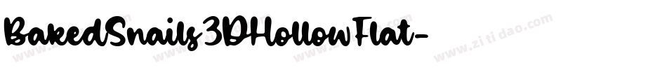 BakedSnails3DHollowFlat字体转换