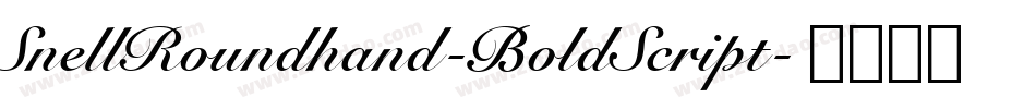 SnellRoundhand-BoldScript字体转换