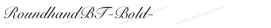 RoundhandBT-Bold字体转换