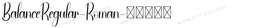 BalanceRegular-Roman字体转换